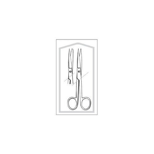 MON361836EA - Sklar - Sklar Operating Scissors Econo&trade; 5-1/2 Inch Length Floor Grade Stainless Steel Sterile Finger Ring Handle Straight Sharp Tip / Blunt Tip