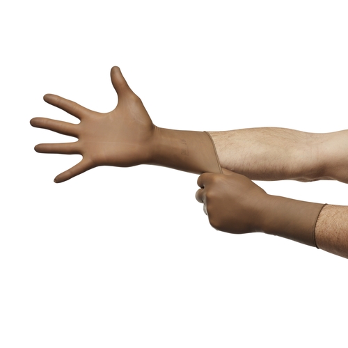 MON362177EA - Ansell - Ansell Surgical Glove ENCORE MicrOptic Size 7 Sterile Pair Latex Extended Cuff Length Smooth Brown Not Chemo Approved, 1/EA