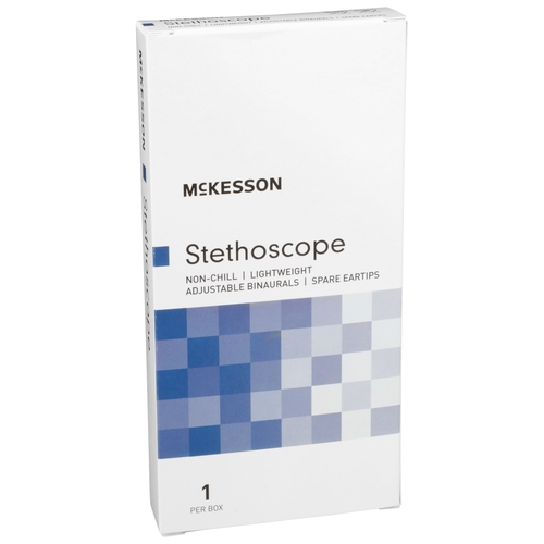 MON363749EA - McKesson - Binaural Stethoscope entrust&reg; Performance Red 1-Tube 22 Inch Dual Head