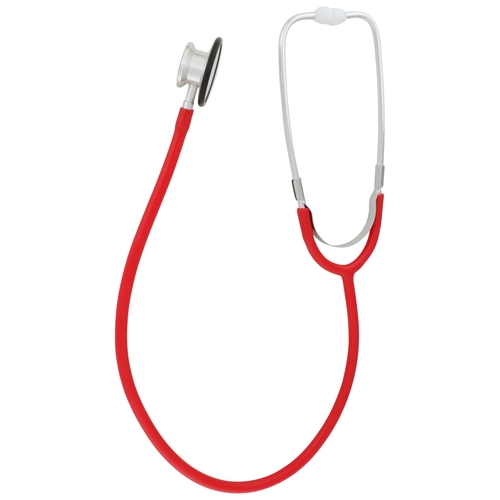 MON363749EA - McKesson - Binaural Stethoscope entrust&reg; Performance Red 1-Tube 22 Inch Dual Head