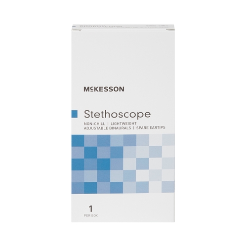 MON363749EA - McKesson - Binaural Stethoscope entrust&reg; Performance Red 1-Tube 22 Inch Dual Head