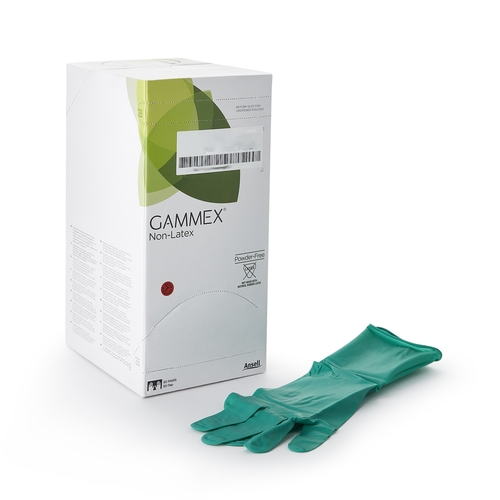 MON364343BX - Ansell - Ansell Surgical Glove GAMMEX Non-Latex Size 6 Sterile Polyisoprene Standard Cuff Length Micro-Textured Green Chemo Tested, 50 EA/BX