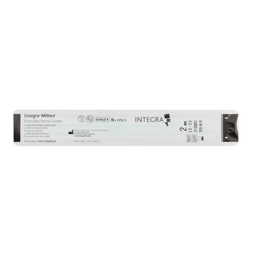 MON366438BX - Integra Lifesciences - Dermal Curette Miltex&reg; 5-1/2 Inch Length Flat Handle 2 mm Tip Round Loop Tip