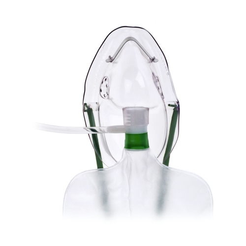 MON37331CS - Teleflex Medical - Oxygen Mask Under the Chin One Size Fits Most Adjustable Elastic Head Strap, 50 EA/CS