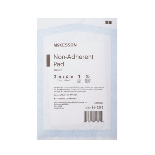 MON373777CS - McKesson - McKesson Non-Adherent Dressing Medi-Pak&trade; Performance Nylon/Polyester Blend 3" X 4", 100EA/BX, 12BX/CS