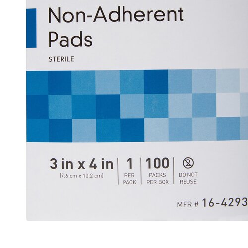 MON373777CS - McKesson - McKesson Non-Adherent Dressing Medi-Pak&trade; Performance Nylon/Polyester Blend 3" X 4", 100EA/BX, 12BX/CS