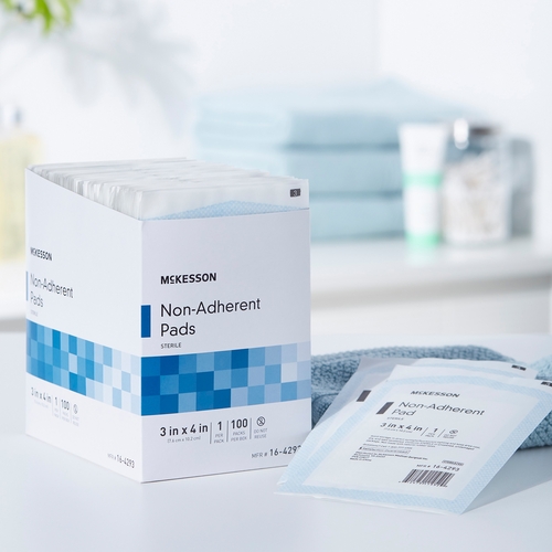 MON373777CS - McKesson - McKesson Non-Adherent Dressing Medi-Pak&trade; Performance Nylon/Polyester Blend 3" X 4", 100EA/BX, 12BX/CS