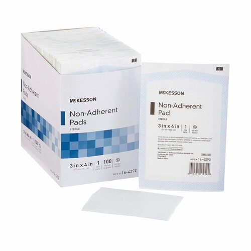 MON373777CS - McKesson - McKesson Non-Adherent Dressing Medi-Pak&trade; Performance Nylon/Polyester Blend 3" X 4", 100EA/BX, 12BX/CS
