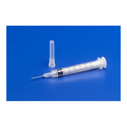 Monoject Syringe with Hypodermic Needle Monoject 3 mL 27 Gauge 1-1/4 ...