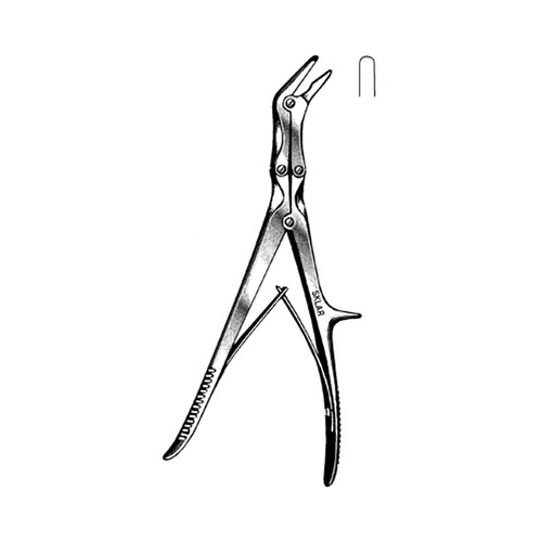 MON379008EA - Sklar - General Purpose Rongeur Echlin Duckbill Angular Double Spring Pliers Handle 3 X 15 mm Bite, 9 Inch L (40-4102)