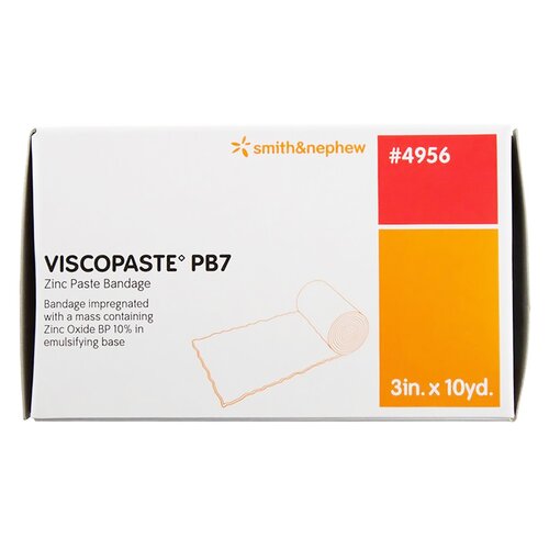 MON379577CS - Smith & Nephew - Smith & Nephew Impregnated Dressing Viscopaste&reg; PB7 3" x 10 Yard Open Weave Fabric Zinc Paste, 12/BX, 4BX/CS