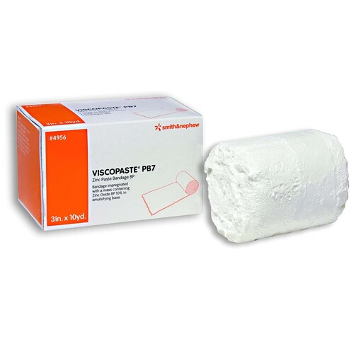 MON379577CS - Smith & Nephew - Smith & Nephew Impregnated Dressing Viscopaste&reg; PB7 3" x 10 Yard Open Weave Fabric Zinc Paste, 12/BX, 4BX/CS