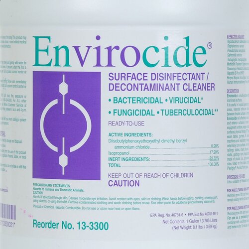 MON381083CS - Metrex Research - Metrex Research Envirocide&reg; Surface Disinfectant Cleaner Liquid 1 gal. Container, 4 EA/CS