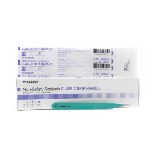 McKesson NonSafety Scalpel with Blade General Purpose Size 11 Stainless Steel Blade Disposable