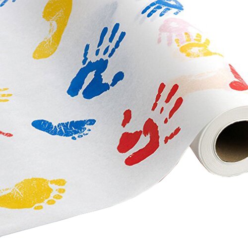 MON381677CS - GF Health - Table Paper Tiny Tracks&trade; 21 Inch White Crepe, 12/CS