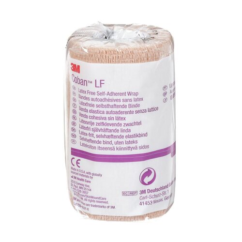 MON382060EA - 3M - 3M Coban&trade; LF Latex Free Self-Adherent Wrap with Hand Tear - 4" x 5 yards