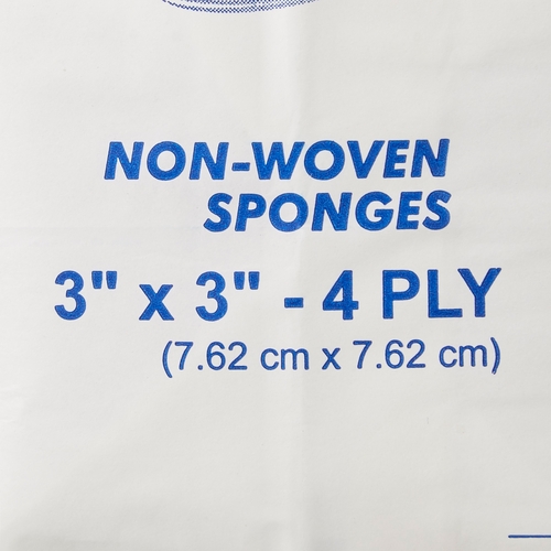 MON384758CS - Dukal - Dukal Nonwoven Sponge Clinisorb Polyester / Rayon 4-Ply 3 x 3&quot; Square NonSterile, 4000 EA/CS