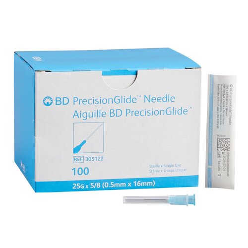 MON396CS - BD - BD Hypodermic Needle PrecisionGlide&trade; Without Safety 25 Gauge 5/8 Inch, 100 EA/BX, 10BX/CS