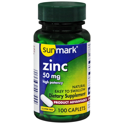 sunmark Mineral Supplement sunmark 1 Caplet Zinc / Zinc Gluconate