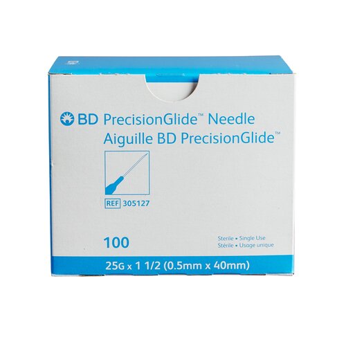 MON399CS - BD - BD Hypodermic Needle PrecisionGlide&trade; Without Safety 25 Gauge 1-1/2 Inch, 100 EA/BX, 10BX/CS