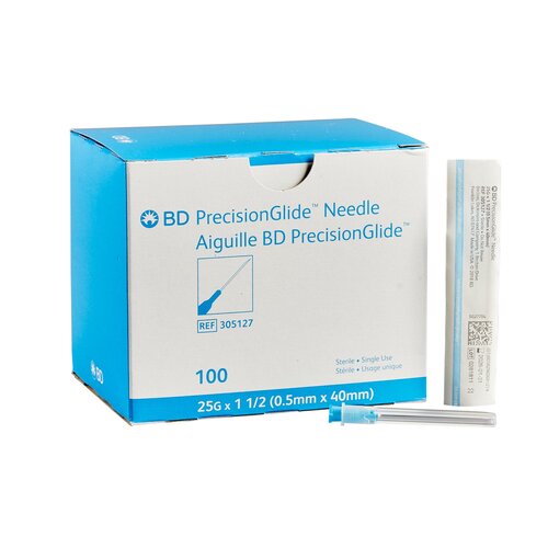 MON399CS - BD - BD Hypodermic Needle PrecisionGlide&trade; Without Safety 25 Gauge 1-1/2 Inch, 100 EA/BX, 10BX/CS