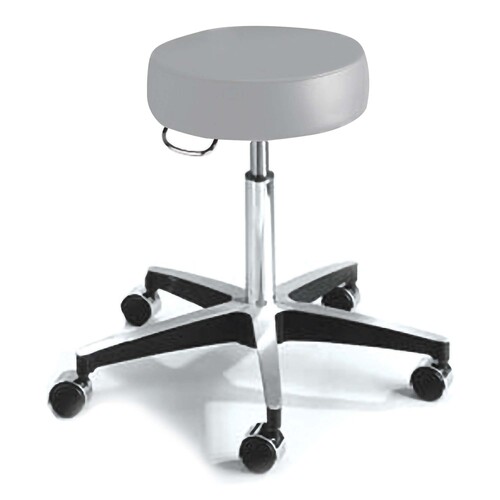 MON407031EA - McKesson - Exam Stool Backless Pneumatic Height Adjustment 5 Casters Clamshell
