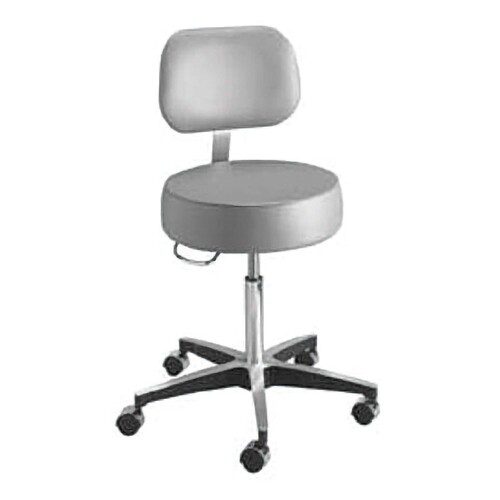 McKesson Exam Stool Backrest Pneumatic Height Adjustment Casters
