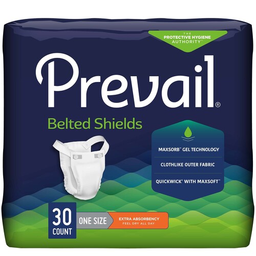 MON409934CS - First Quality - First Quality Prevail&reg; Belted Shields - Extra Absorbency, 120/CS