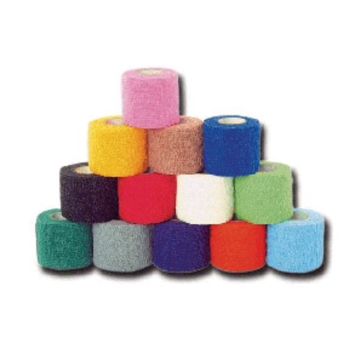 MON419003CS - Andover Coated Products - Co-Flex&reg; Cohesive Bandage NL 1.5" x 5 Yd. Standard Compression, Self-adherent Closure, Blue NonSterile