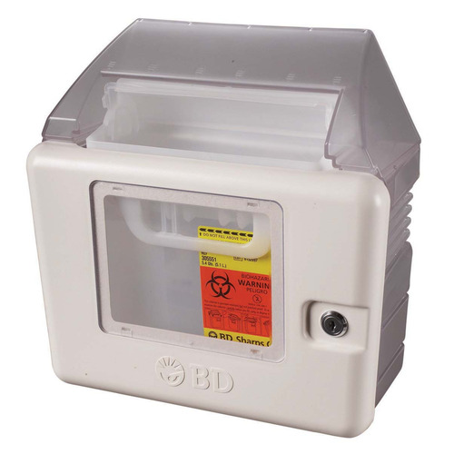 MON419813CS - BD - Sharps Collector Wall Cabinet Locking, 1 EA/CS