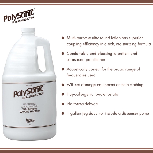 MON420508GL - Parker Labs - Parker Labs Polysonic&reg; Multi-Purpose Ultrasound Lotion, 1 Gallon, 1/EA