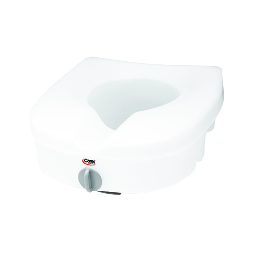 Raised Toilet Seat with Arms Carex E-Z Lock 5 Inch Height White 300 lbs. Weight Capacity; CS/2 Raised Toilet Seat with Arms Carex E-Z Lock 5 Inch Height White 300 lbs. Weight Capacity; CS/2