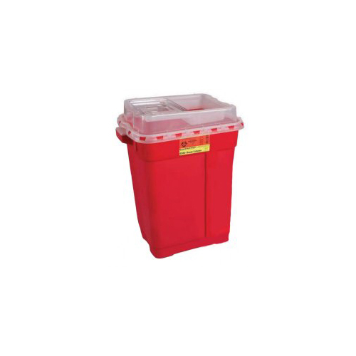 MON421337CS - BD - BD Sharps Container BD&trade; Red Base 26-1/4 H X 20 W X 14-3/4 D Inch Vertical Entry 19 Gallon
