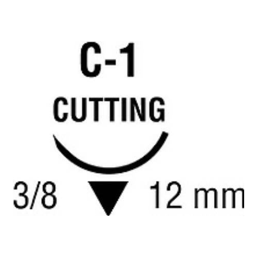 MON425449BX - Covidien - Absorbable Suture with Needle Mild Chromic Gut C-1 3/8 Circle Reverse Cutting Needle Size 6 - 0