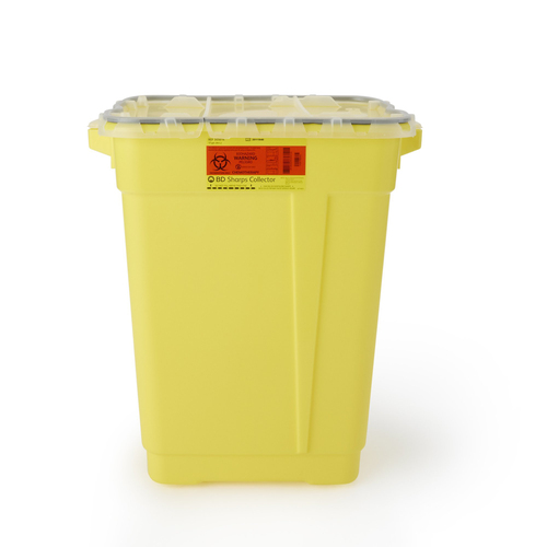 MON425619CS - BD - BD Chemotherapy Waste Container BD&trade; Yellow Base 23-1/2 H X 20 W X 14-3/4 D Inch Vertical Entry 17 Gallon