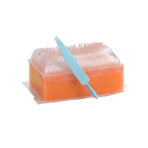 MON436489EA - BD - BD Impregnated Scrub Brush E-Z Scrub Polyethylene Red