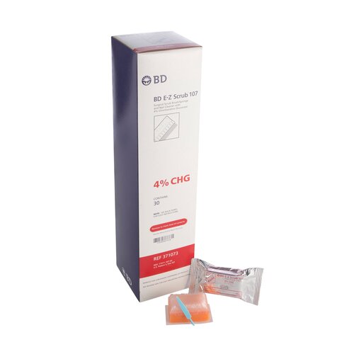 MON436489EA - BD - BD Impregnated Scrub Brush E-Z Scrub Polyethylene Red