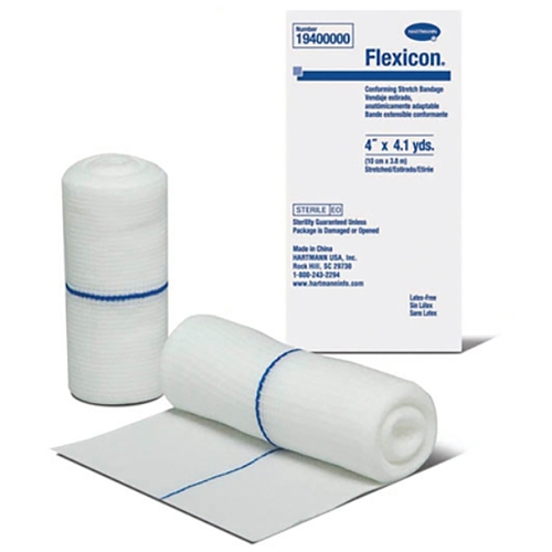 MON442353BX - Conco - Conco Conforming Bandage Flexicon Polyester 1-Ply 4&quot; x 4-1/10 Yard Roll Shape Sterile, 12 EA/BX