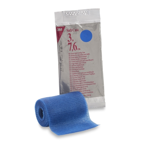 MON443501RL - 3M - 3M Cast Tape 3M Scotchcast Soft Cast 3 Inch X 12 Foot Fiberglass Blue, 1/RL