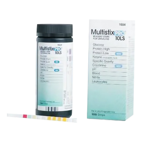 MON444806EA - Siemens - Urinalysis Reagent Multistix&reg; Blood, Creatinine, Glucose, Ketone, Leukocytes, Nitrite, pH, Protein, Specific Gravity For Clinitek 50 Urine Chemistry Analyzer