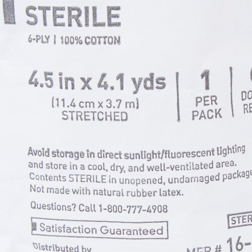 MON446051RL - McKesson - McKesson Conforming Dressing Medi-Pak Performance Cotton Gauze 4.5" x 4.1 Yard Roll, 1 EA/RL