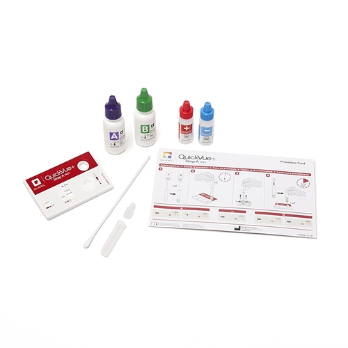 MON447290KT - Quidel - Quidel Rapid Diagnostic Test Kit QuickVue+&reg; Strep A Immunoassay Strep A Test Throat Swab Sample CLIA Moderate Complexity 25 Tests