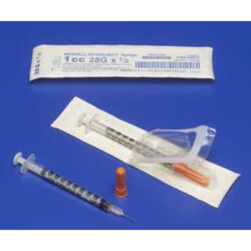 MON448627CS - Covidien - Insulin Syringe with Needle Monoject&reg; 0.3 mL 30 Gauge 5/16" Attached Needle Without Safety, 100/BX, 3BX/CS