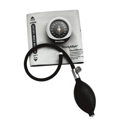 MON449507EA - Welch-Allyn - Aneroid Sphygmomanometer DuraShock&reg; Silver Series DS45 Large Adult