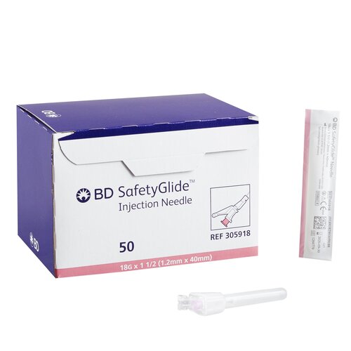 BD 305915 SafetyGlide Hypodermic Needle, 50 EA/BX