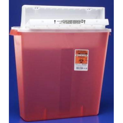 MON455163CS - Medtronic - SharpSafety&trade; Safety In Room Sharps Container Counterbalance Lid, Clear 4 Gallon, 10 EA/CS