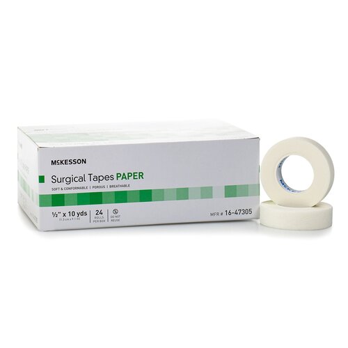 MON455530CS - McKesson - McKesson Surgical Tape Medi-Pak Performance Plus Paper 1/2" x 10 Yards NonSterile, 288 EA/CS