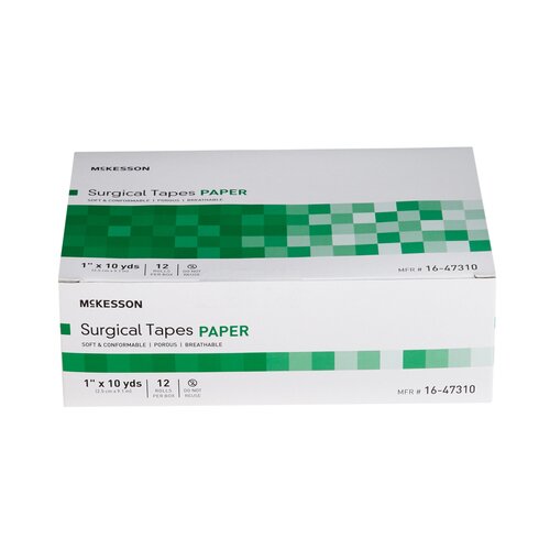 MON455531CS - McKesson - McKesson Surgical Tape Medi-Pak Performance Plus Paper 1" x 10 Yards NonSterile, 144 EA/CS