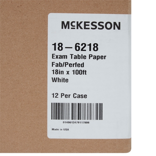 MON457117CS - McKesson - Table Paper 18" White Crepe, 12 EA/CS