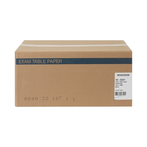 MON458448CS - McKesson - McKesson Table Paper 21" White Crepe, 12 EA/CS